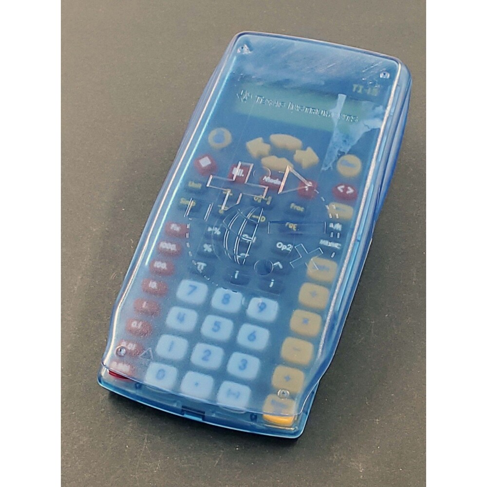 Texas Instruments TI-15 Scientific Calculator Transparent Blue Fractions Math - Picture 6 of 10